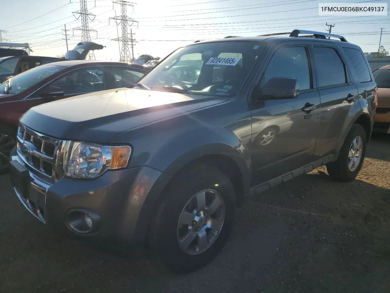 1FMCU0EG6BKC49137 2011 Ford Escape Limited