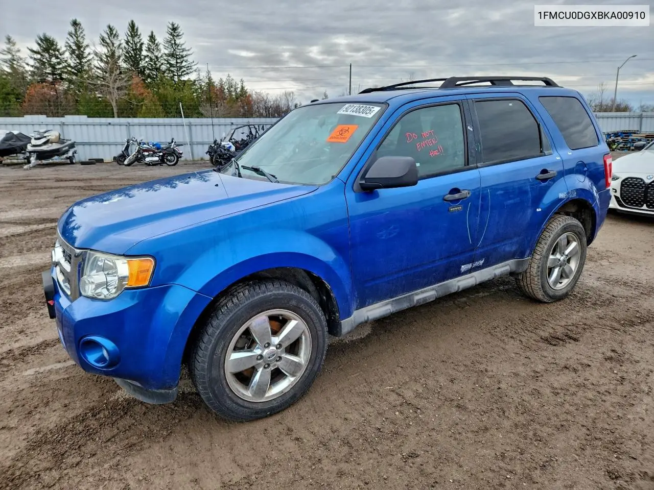 1FMCU0DGXBKA00910 2011 Ford Escape Xlt