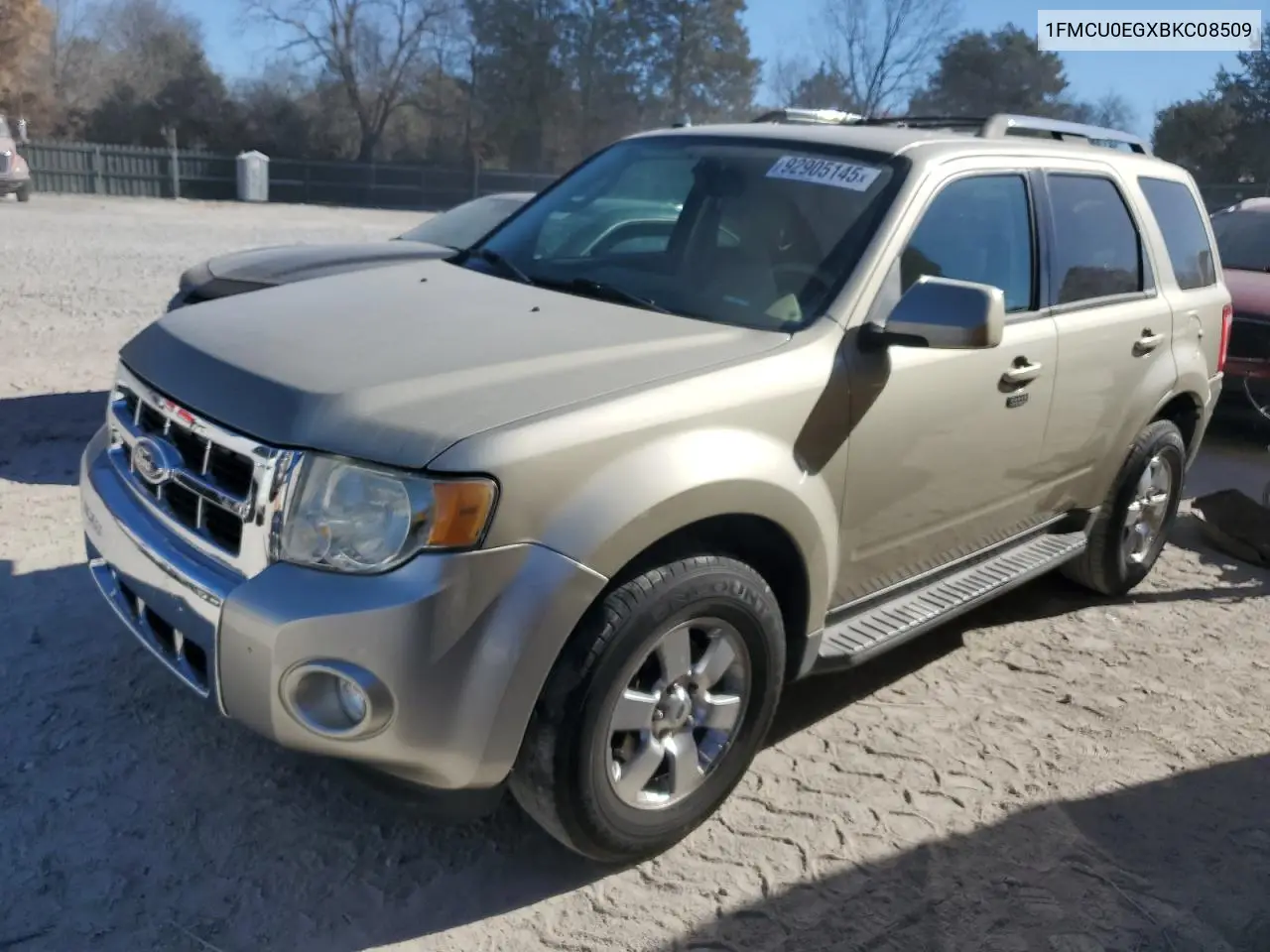 1FMCU0EGXBKC08509 2011 Ford Escape Limited