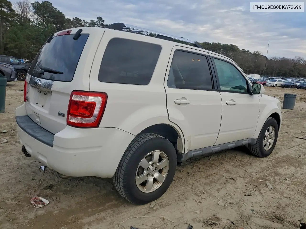 1FMCU9EG0BKA72699 2011 Ford Escape Limited