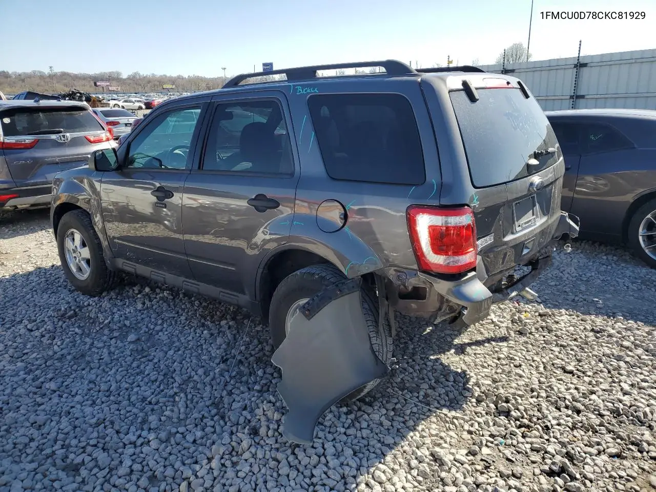 1FMCU0D78CKC81929 2012 Ford Escape Xlt