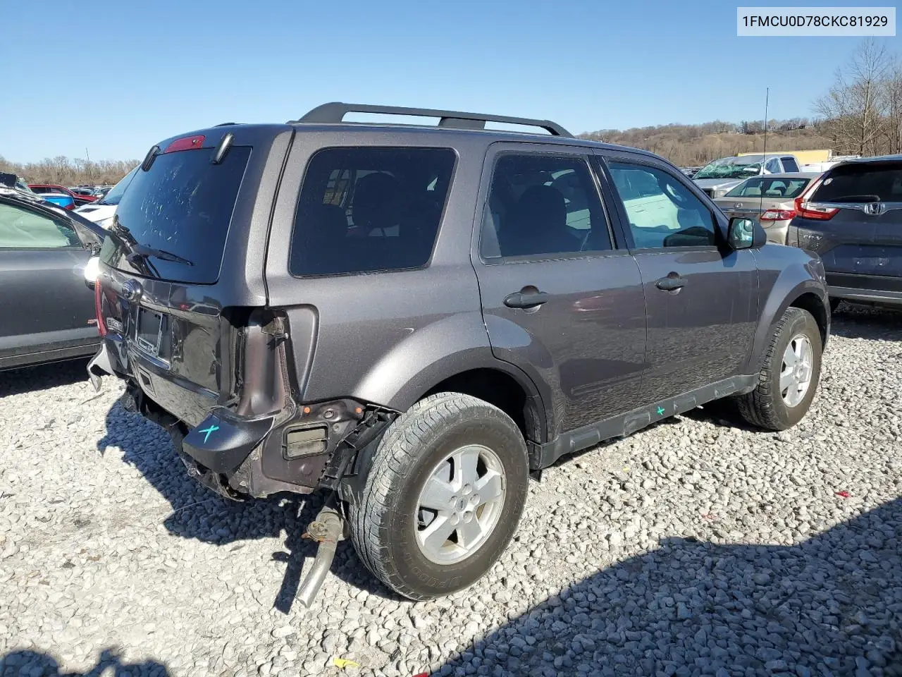 1FMCU0D78CKC81929 2012 Ford Escape Xlt