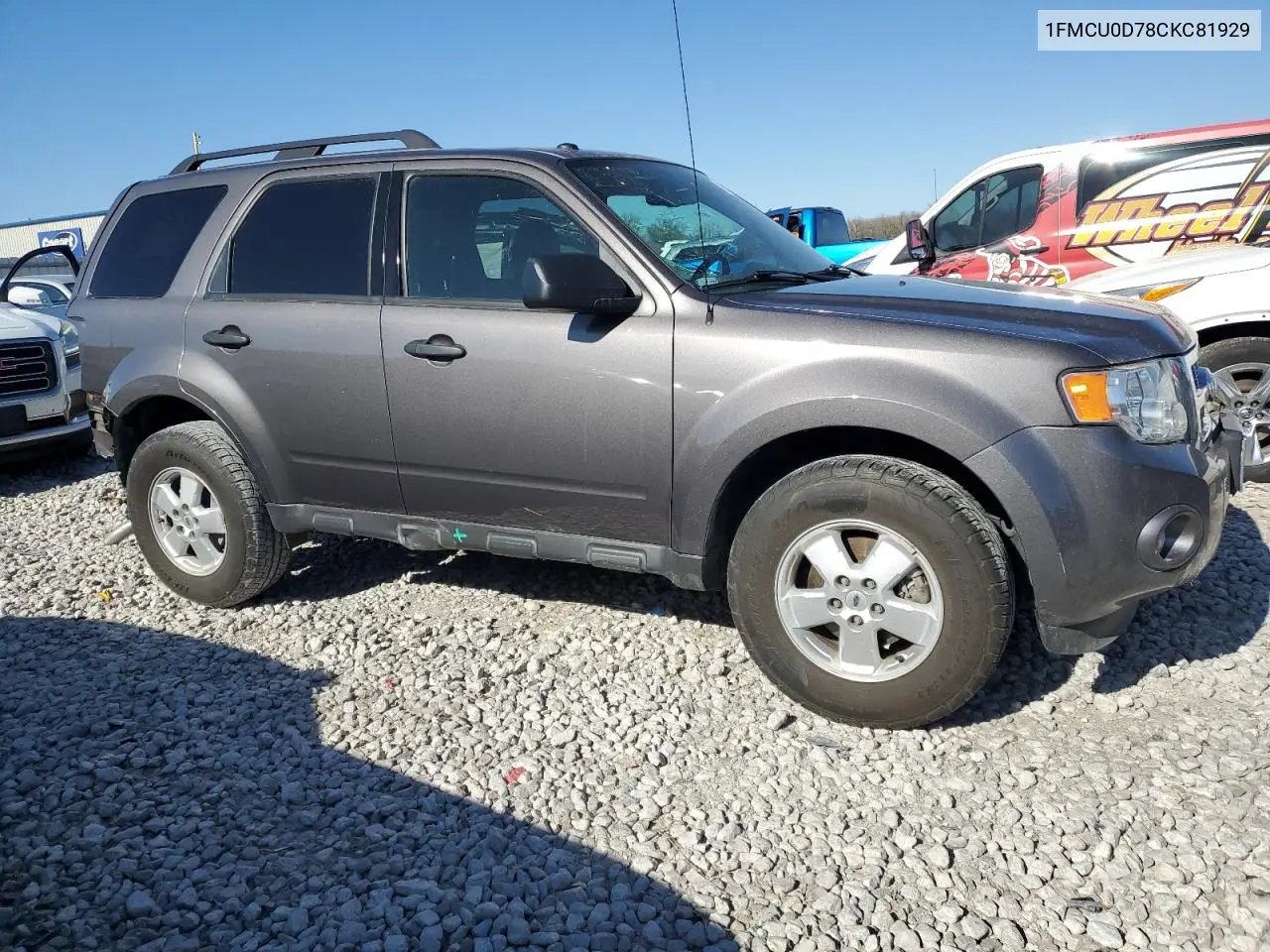 1FMCU0D78CKC81929 2012 Ford Escape Xlt