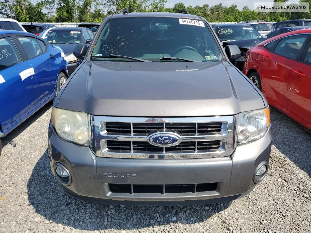 1FMCU9DG8CKA93402 2012 Ford Escape Xlt