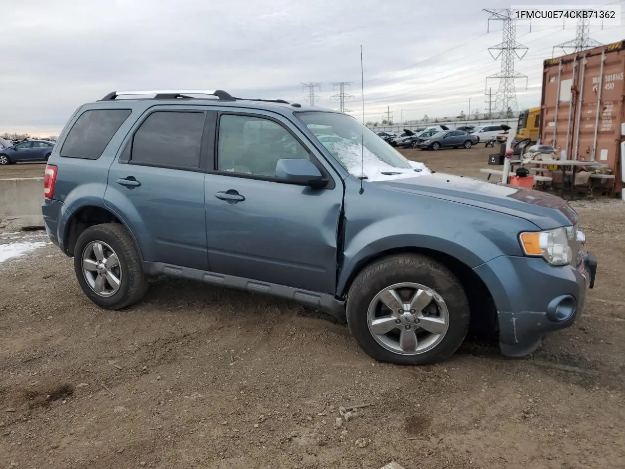 1FMCU0E74CKB71362 2012 Ford Escape Limited