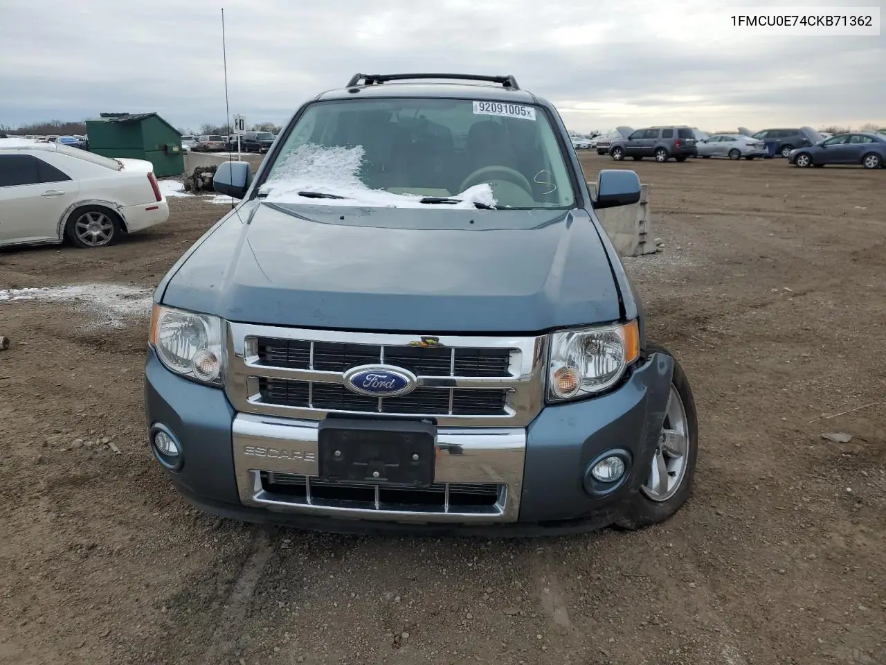 1FMCU0E74CKB71362 2012 Ford Escape Limited