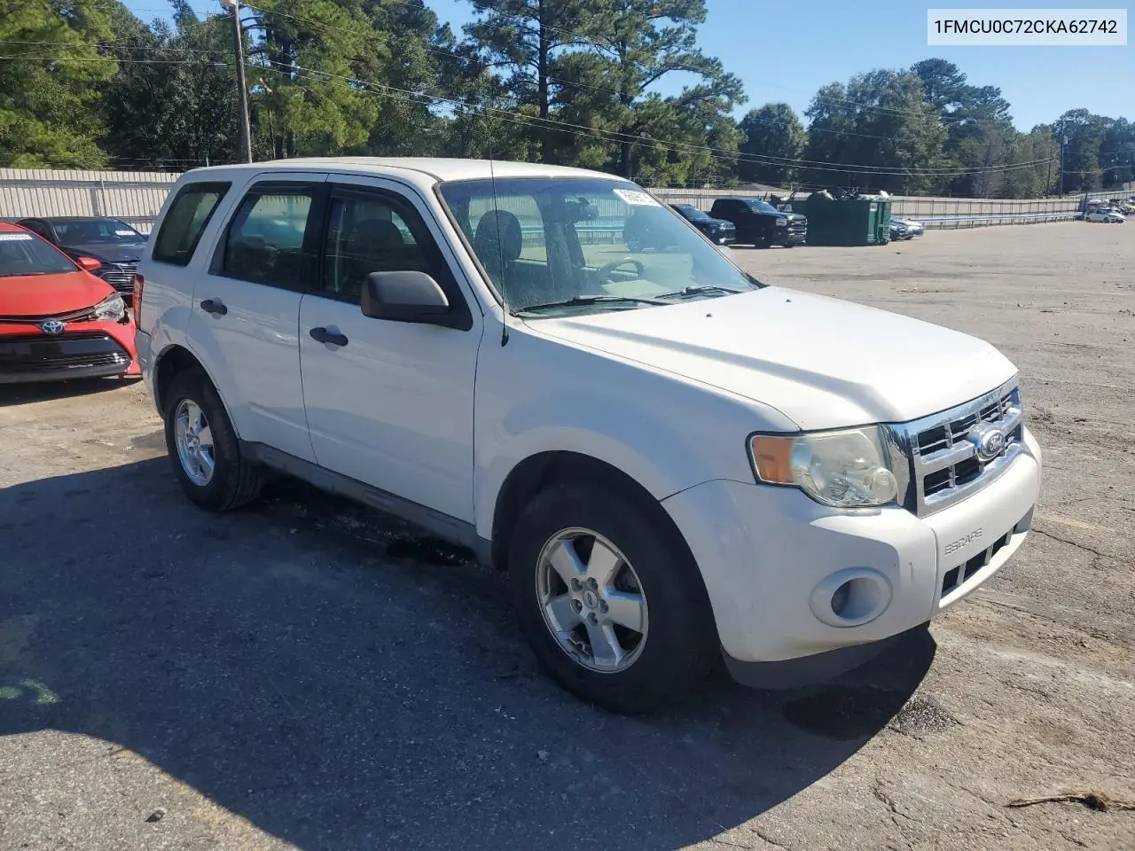 1FMCU0C72CKA62742 2012 Ford Escape Xls