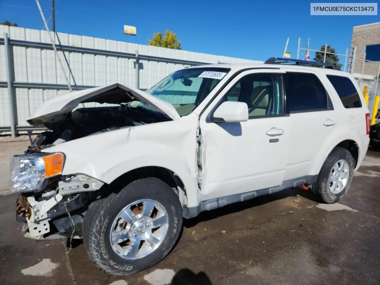 1FMCU0E75CKC13473 2012 Ford Escape Limited