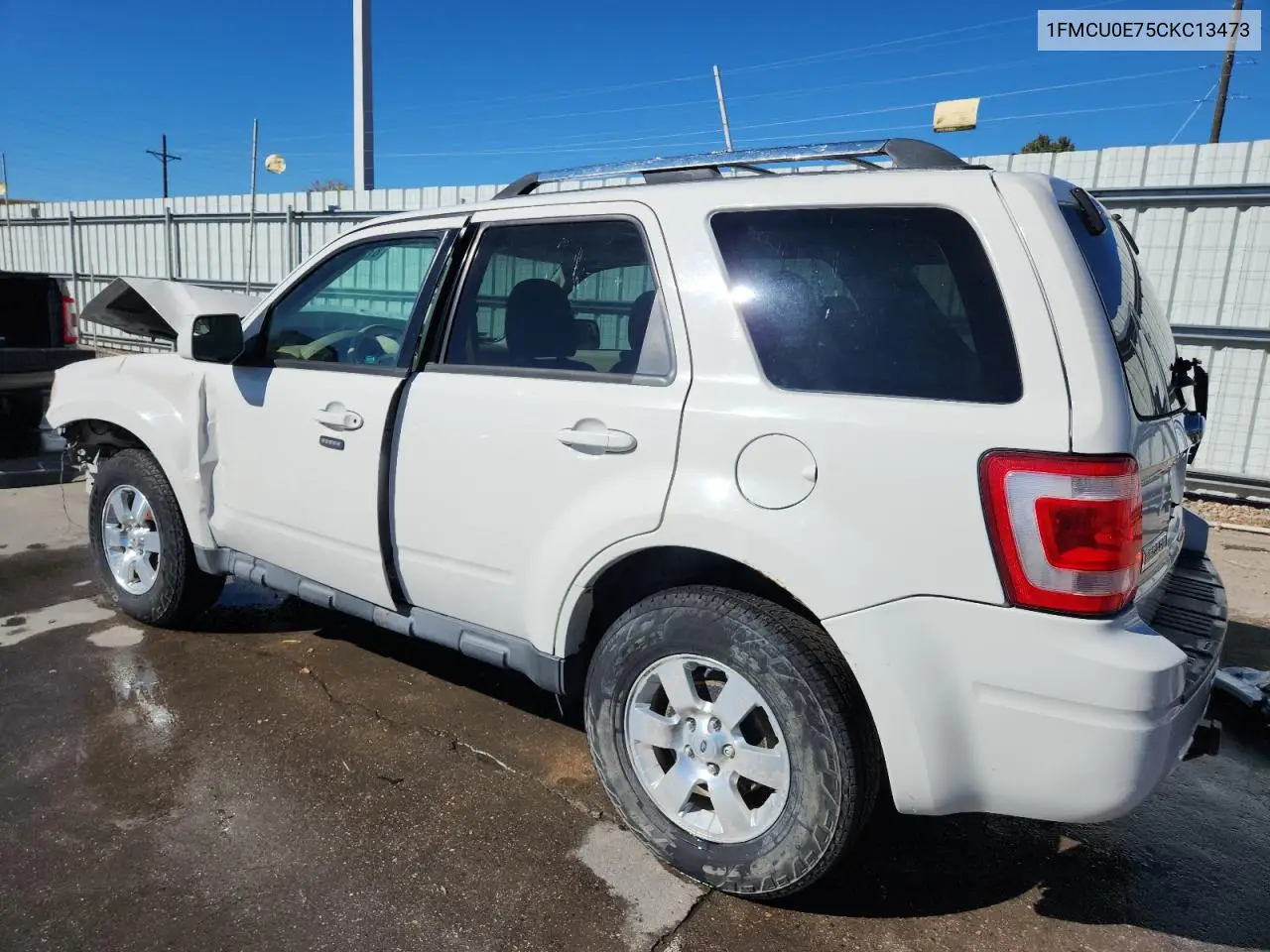 1FMCU0E75CKC13473 2012 Ford Escape Limited