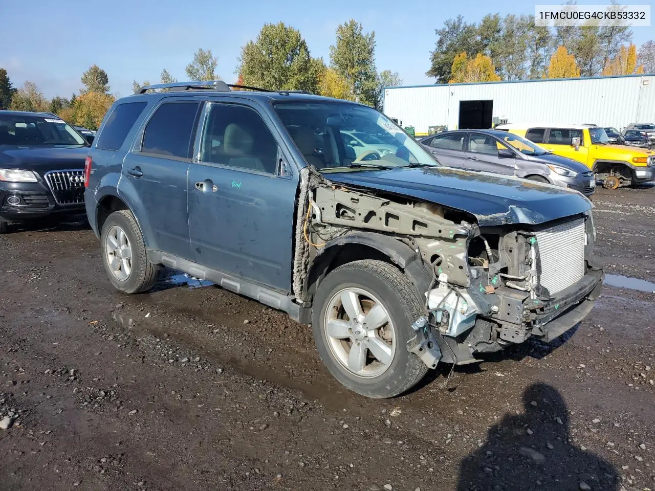 1FMCU0EG4CKB53332 2012 Ford Escape Limited