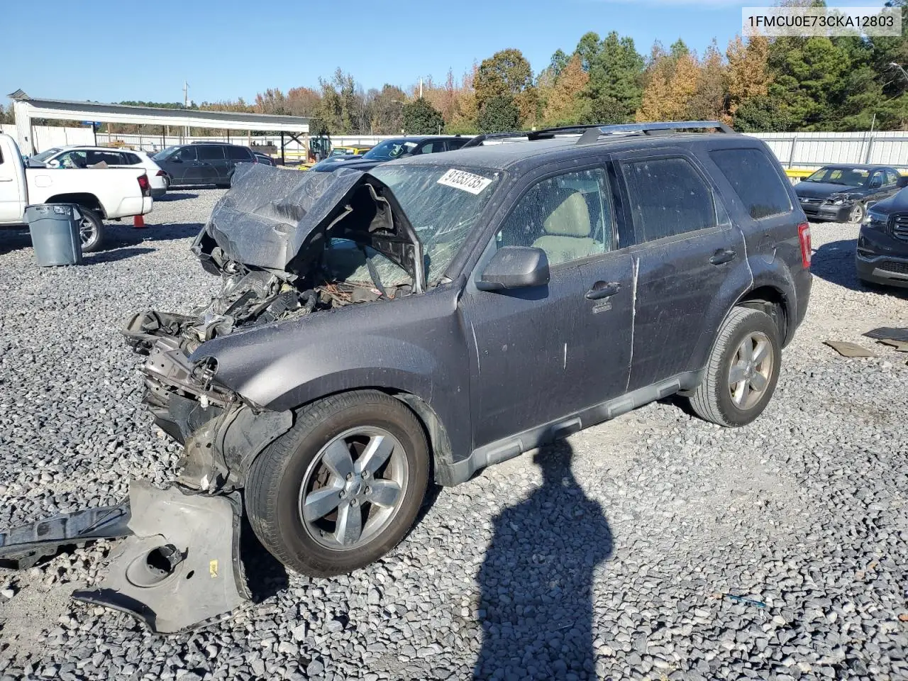 1FMCU0E73CKA12803 2012 Ford Escape Limited
