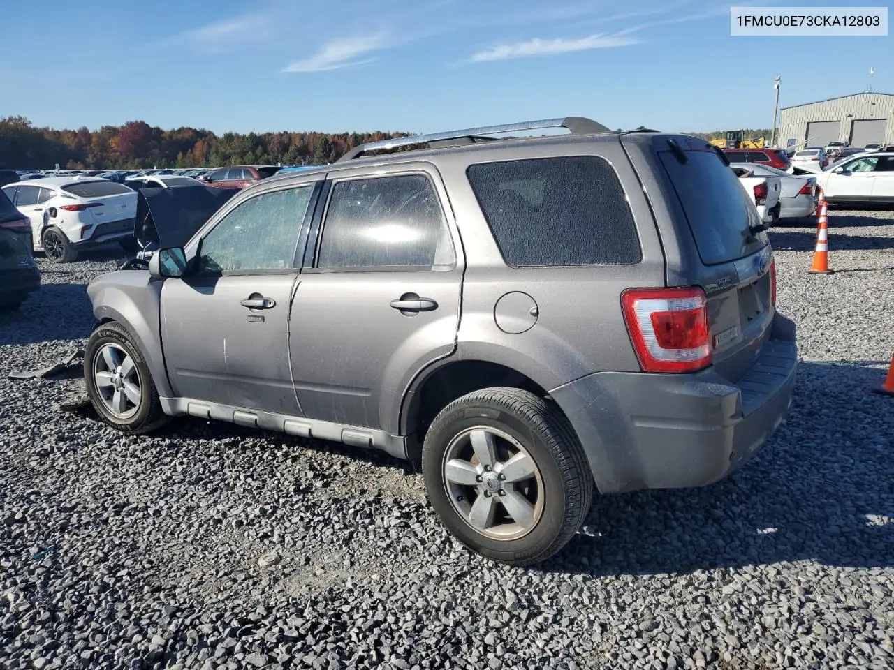 1FMCU0E73CKA12803 2012 Ford Escape Limited