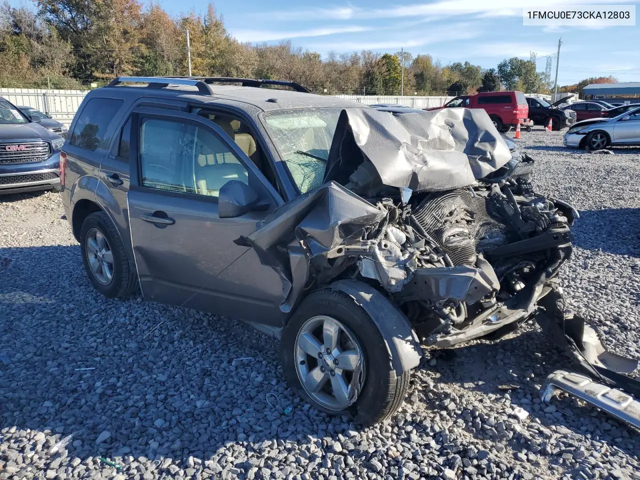 1FMCU0E73CKA12803 2012 Ford Escape Limited