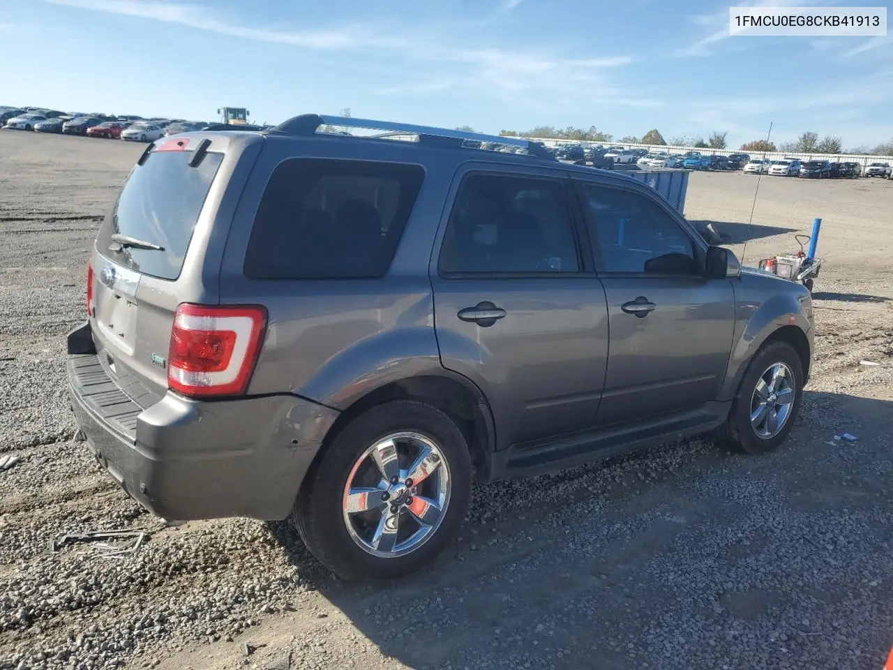 1FMCU0EG8CKB41913 2012 Ford Escape Limited