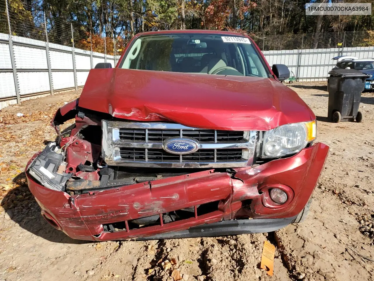 1FMCU0D70CKA63984 2012 Ford Escape Xlt