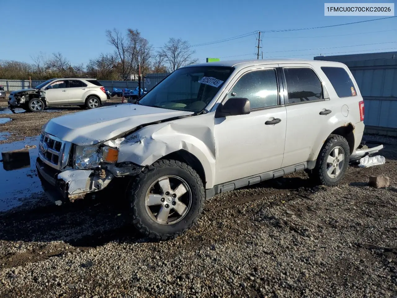 1FMCU0C70CKC20026 2012 Ford Escape Xls