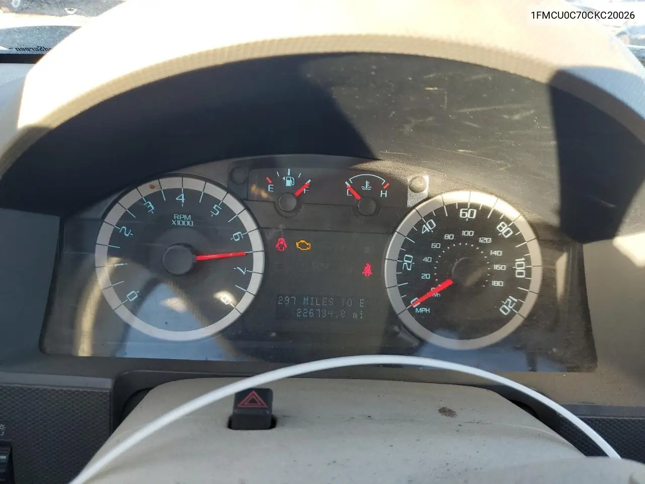 1FMCU0C70CKC20026 2012 Ford Escape Xls