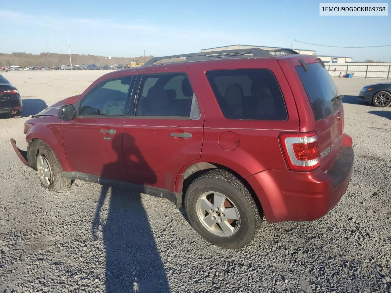 1FMCU9DG0CKB69758 2012 Ford Escape Xlt