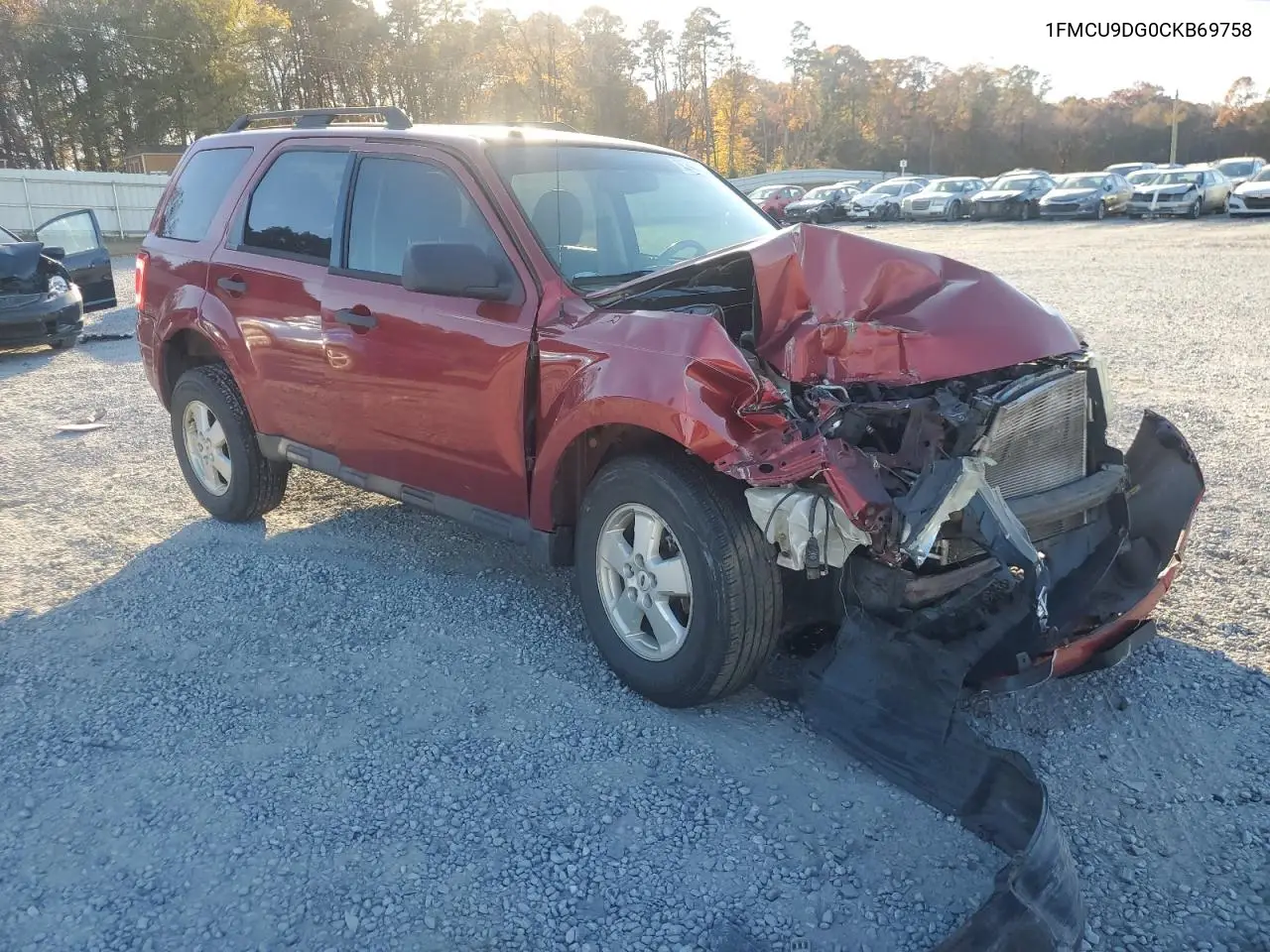 1FMCU9DG0CKB69758 2012 Ford Escape Xlt
