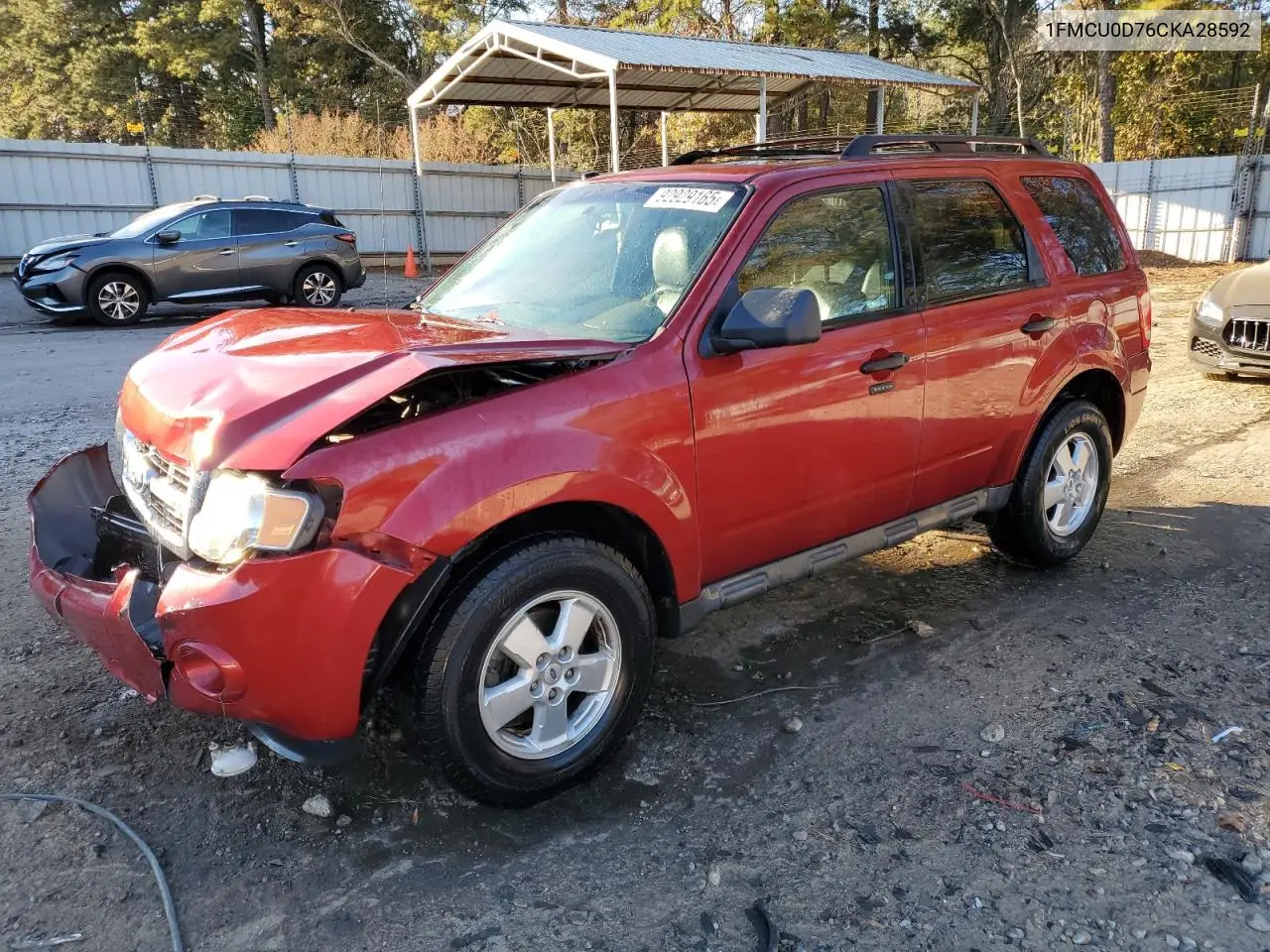 1FMCU0D76CKA28592 2012 Ford Escape Xlt