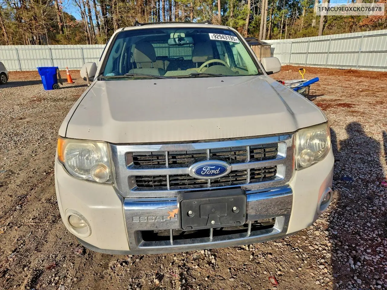 1FMCU9EGXCKC76878 2012 Ford Escape Limited