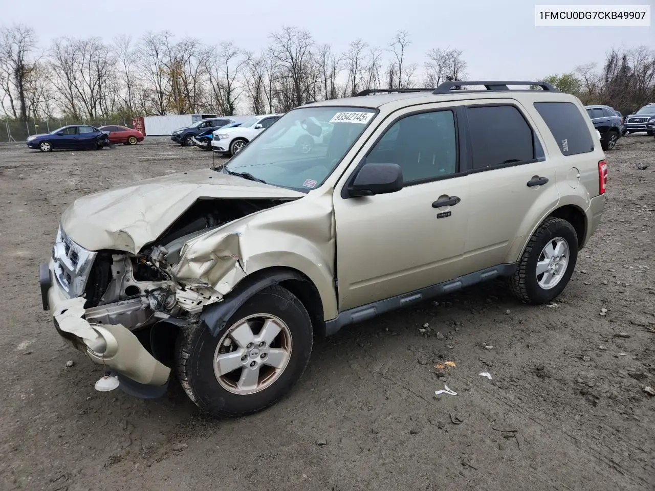 1FMCU0DG7CKB49907 2012 Ford Escape Xlt