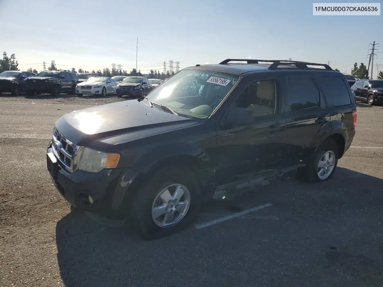 1FMCU0DG7CKA06536 2012 Ford Escape Xlt