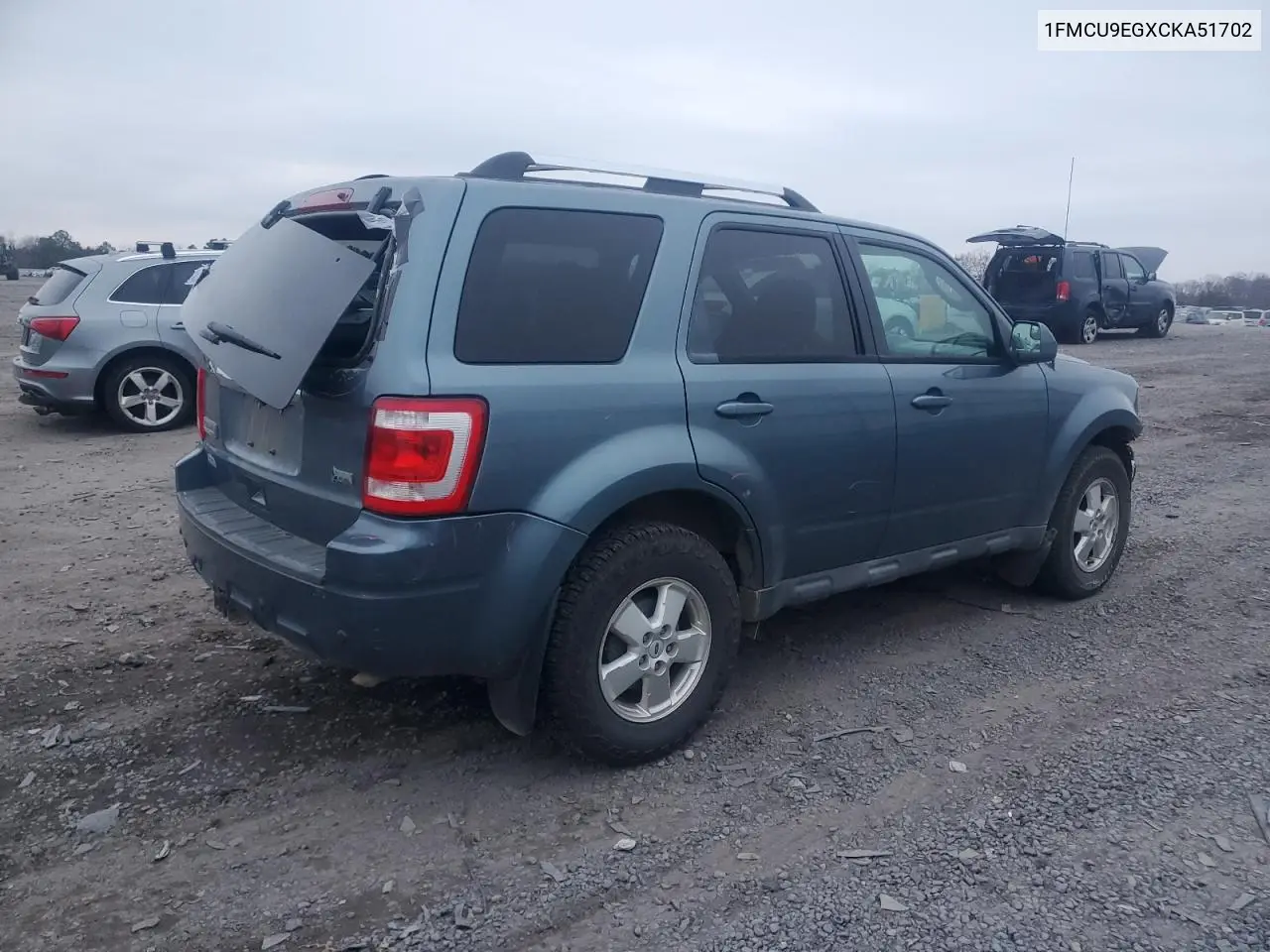 1FMCU9EGXCKA51702 2012 Ford Escape Limited