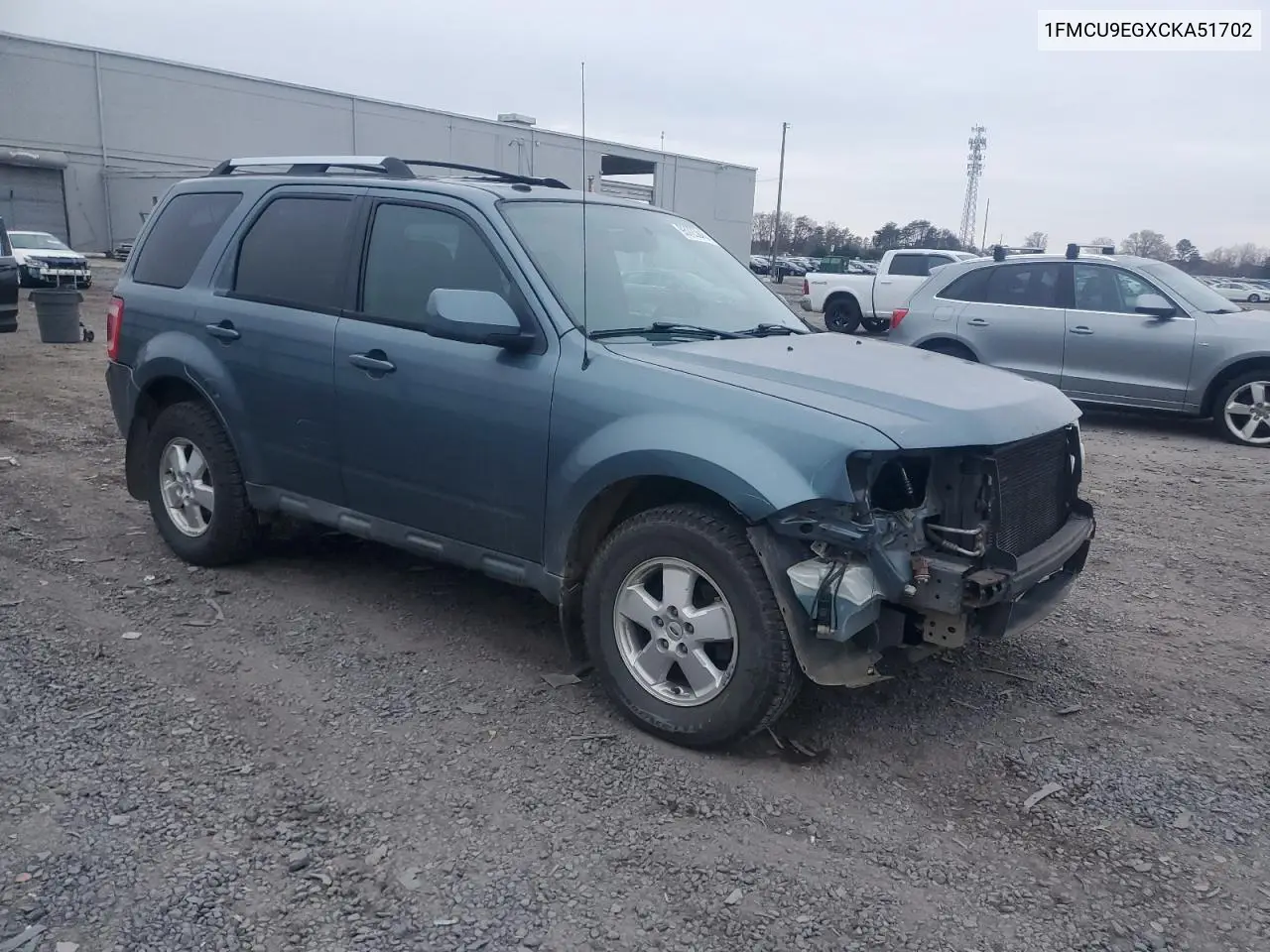 1FMCU9EGXCKA51702 2012 Ford Escape Limited