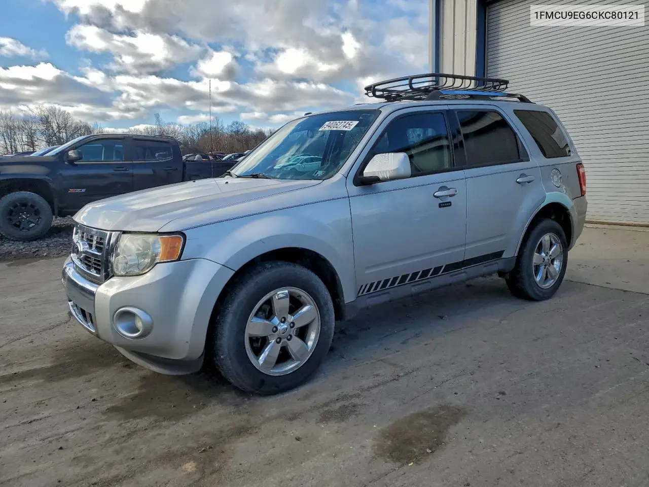1FMCU9EG6CKC80121 2012 Ford Escape Limited
