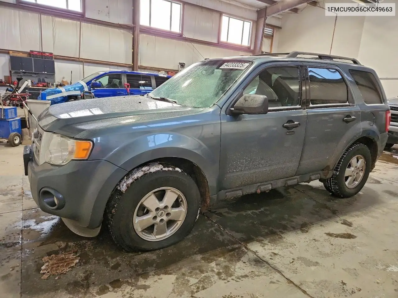 1FMCU9DG6CKC49663 2012 Ford Escape Xlt