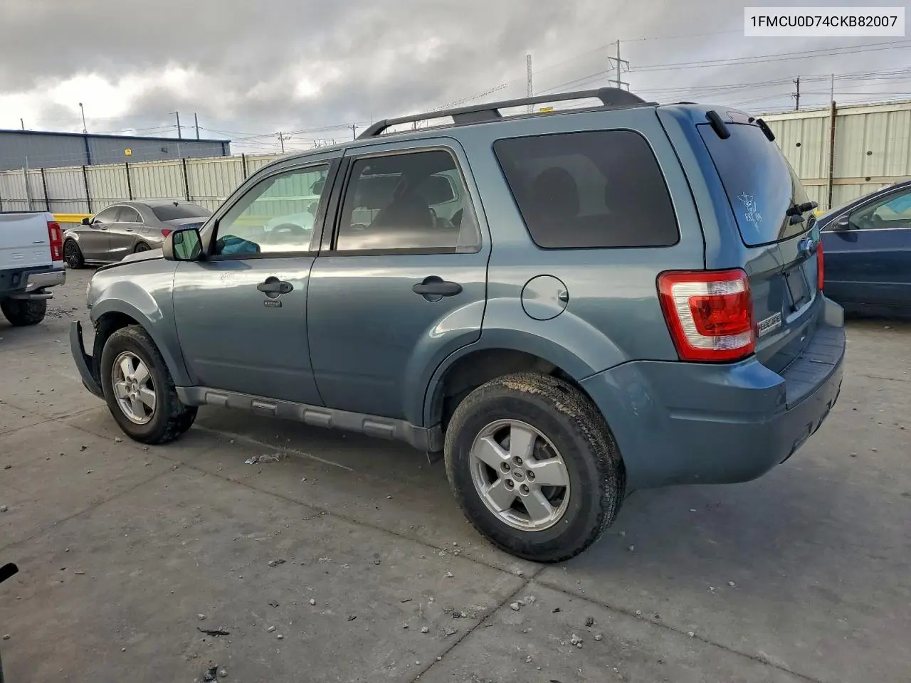 1FMCU0D74CKB82007 2012 Ford Escape Xlt