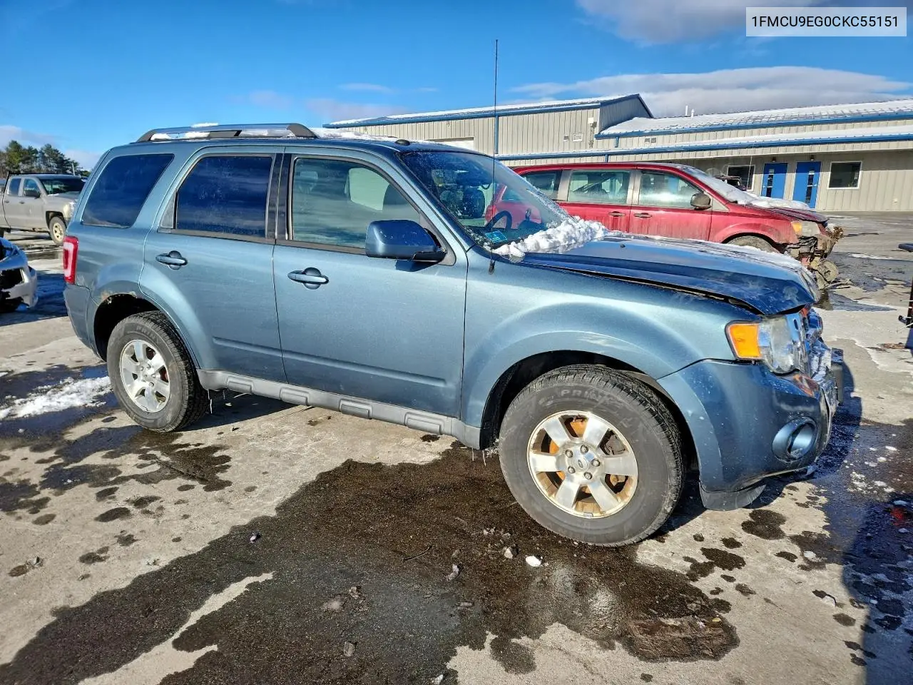 1FMCU9EG0CKC55151 2012 Ford Escape Limited