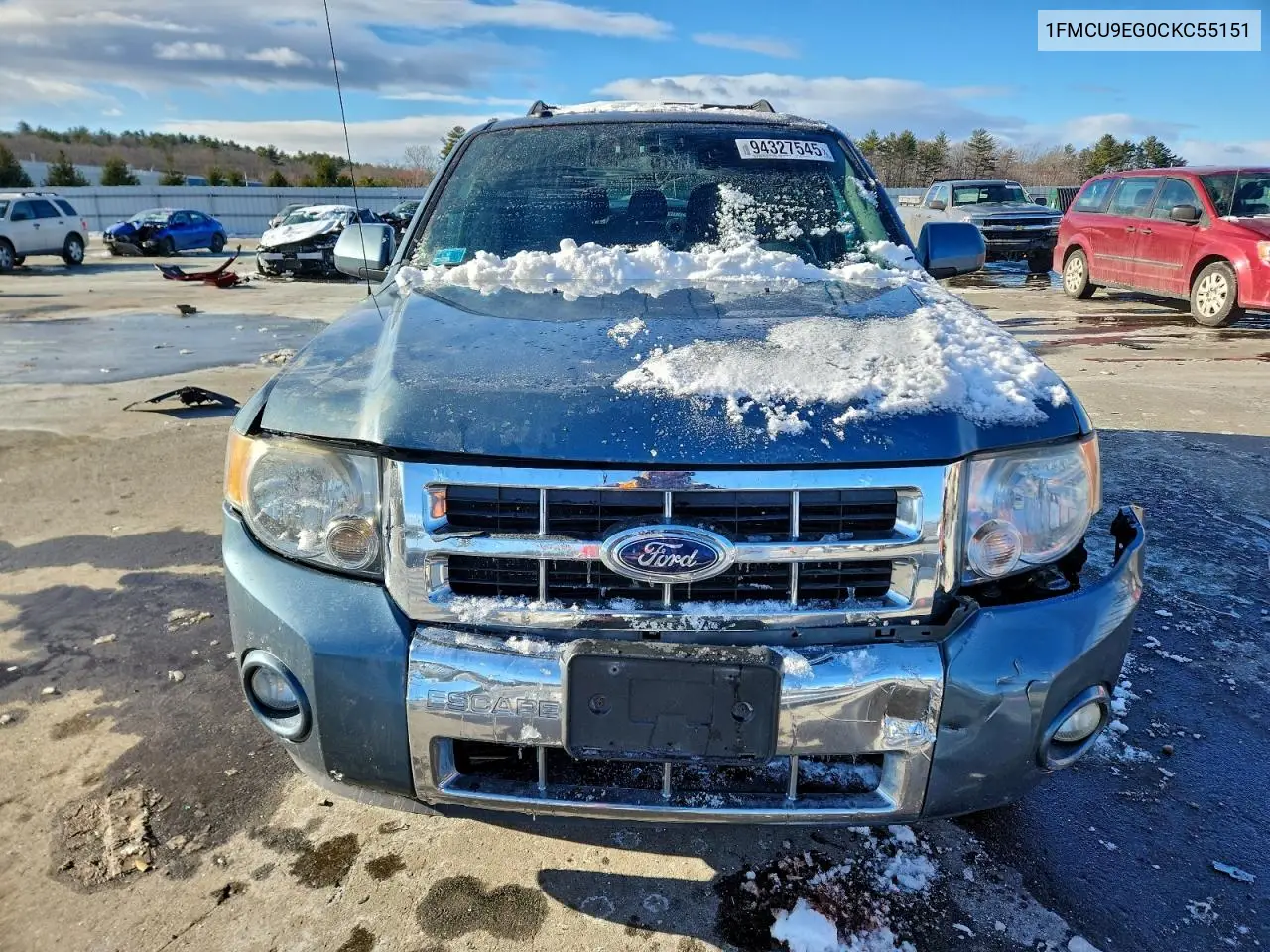 1FMCU9EG0CKC55151 2012 Ford Escape Limited