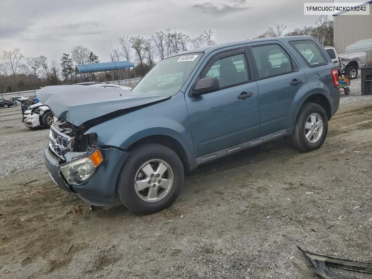 1FMCU0C74CKC13242 2012 Ford Escape Xls