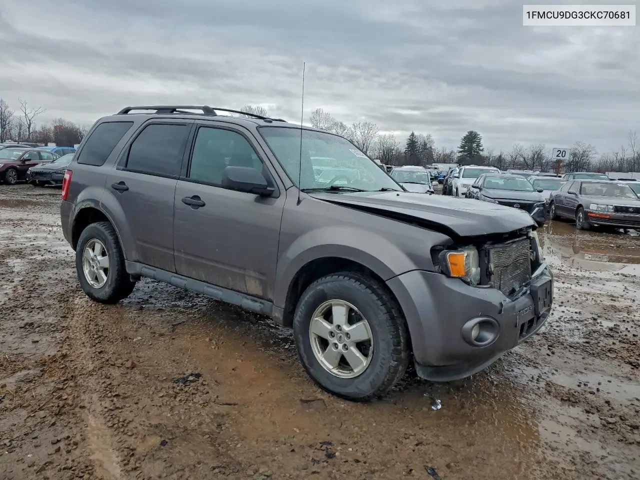 1FMCU9DG3CKC70681 2012 Ford Escape Xlt