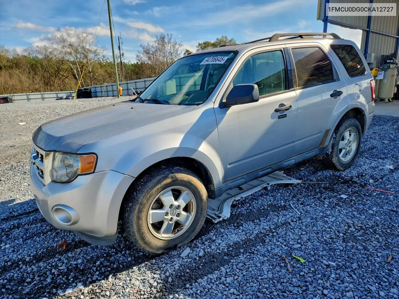 1FMCU0DG0CKA12727 2012 Ford Escape Xlt