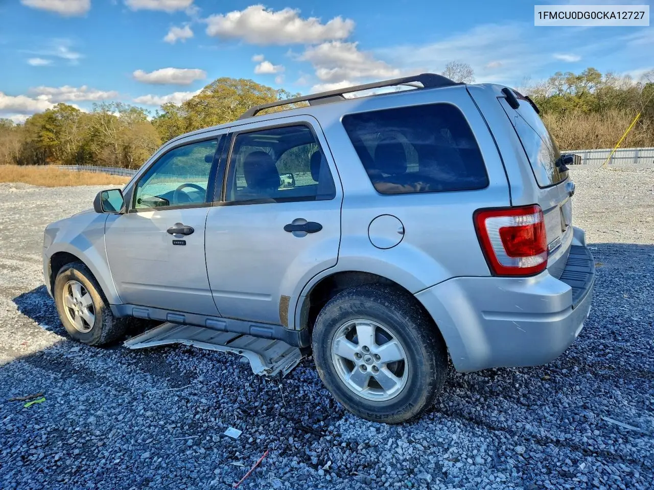 1FMCU0DG0CKA12727 2012 Ford Escape Xlt