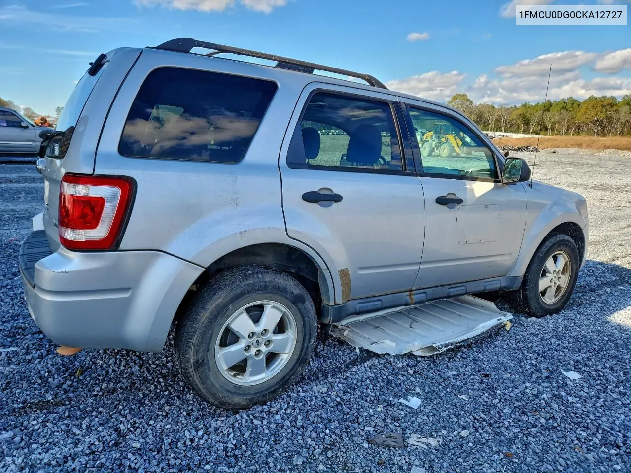 1FMCU0DG0CKA12727 2012 Ford Escape Xlt