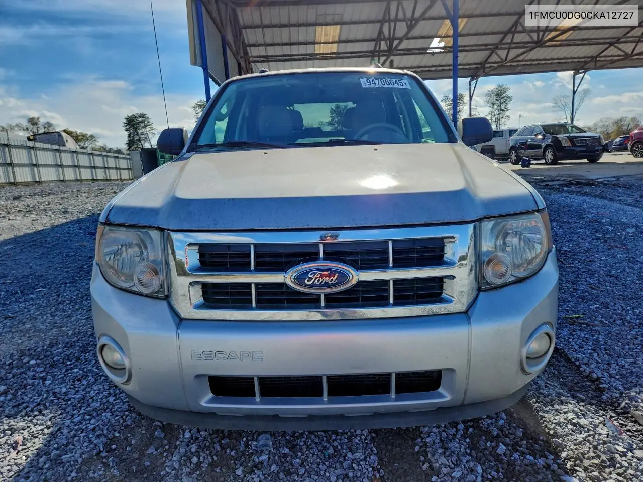 1FMCU0DG0CKA12727 2012 Ford Escape Xlt