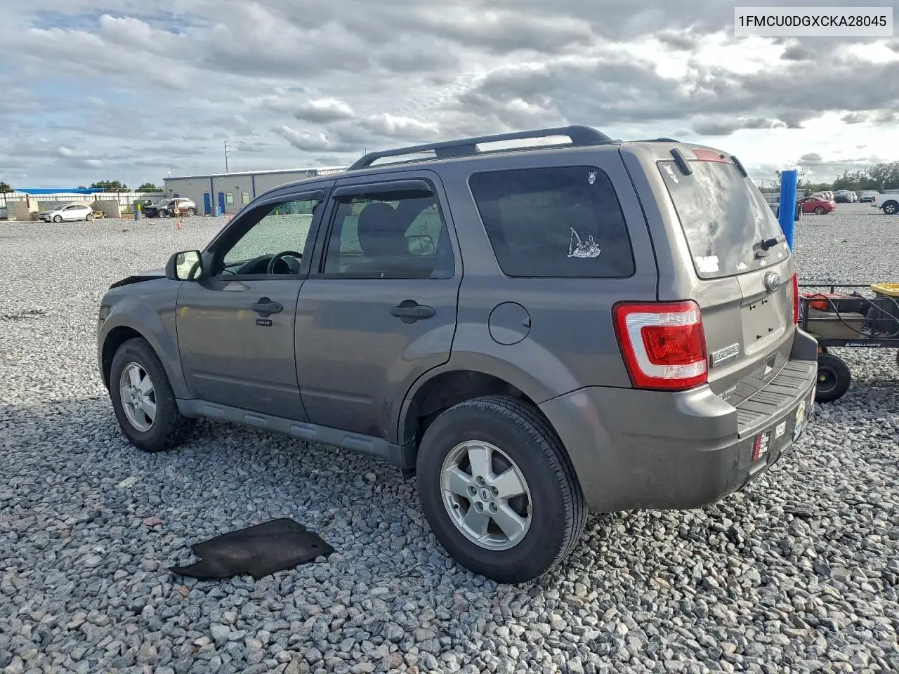 1FMCU0DGXCKA28045 2012 Ford Escape Xlt