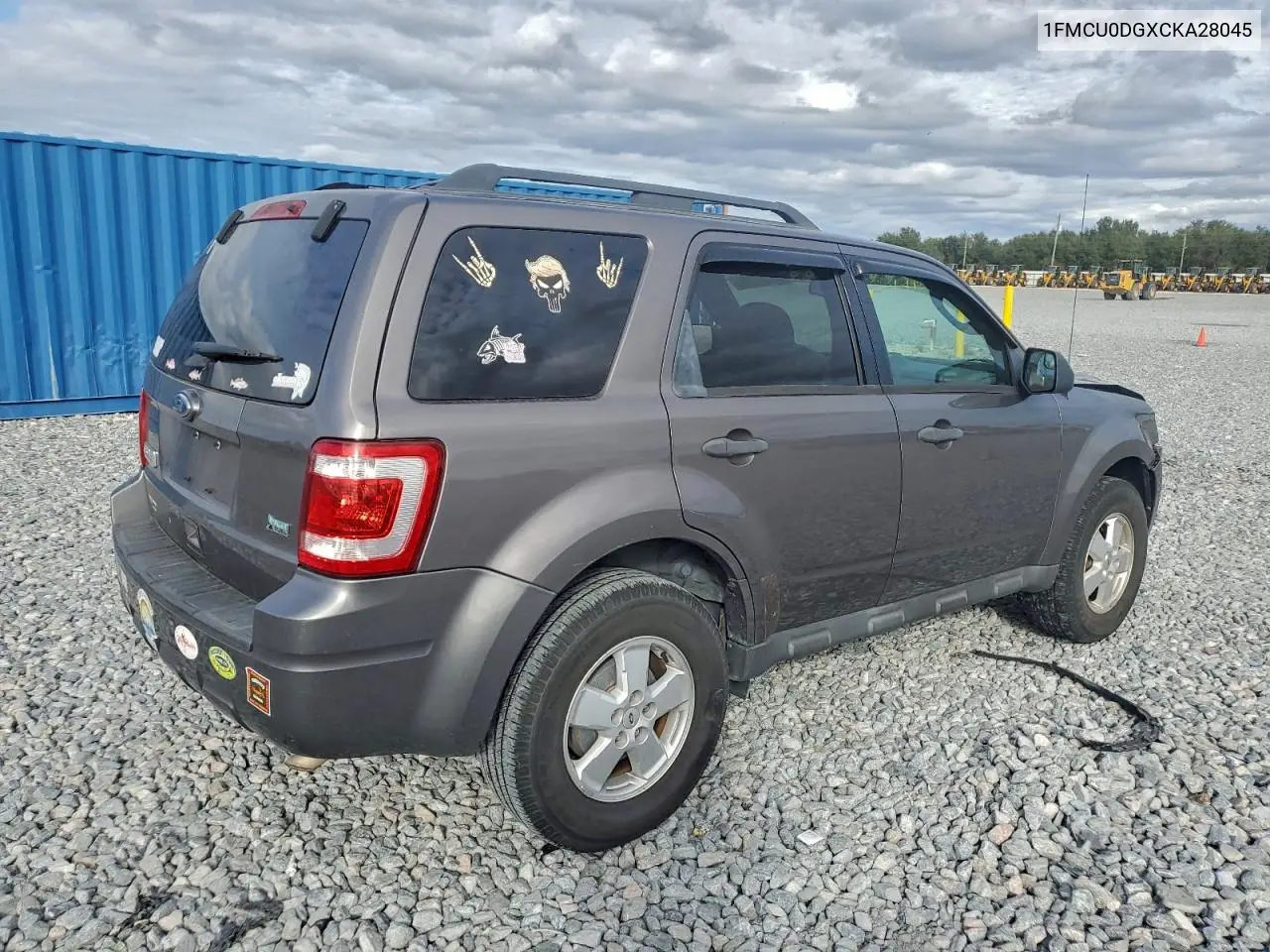 1FMCU0DGXCKA28045 2012 Ford Escape Xlt