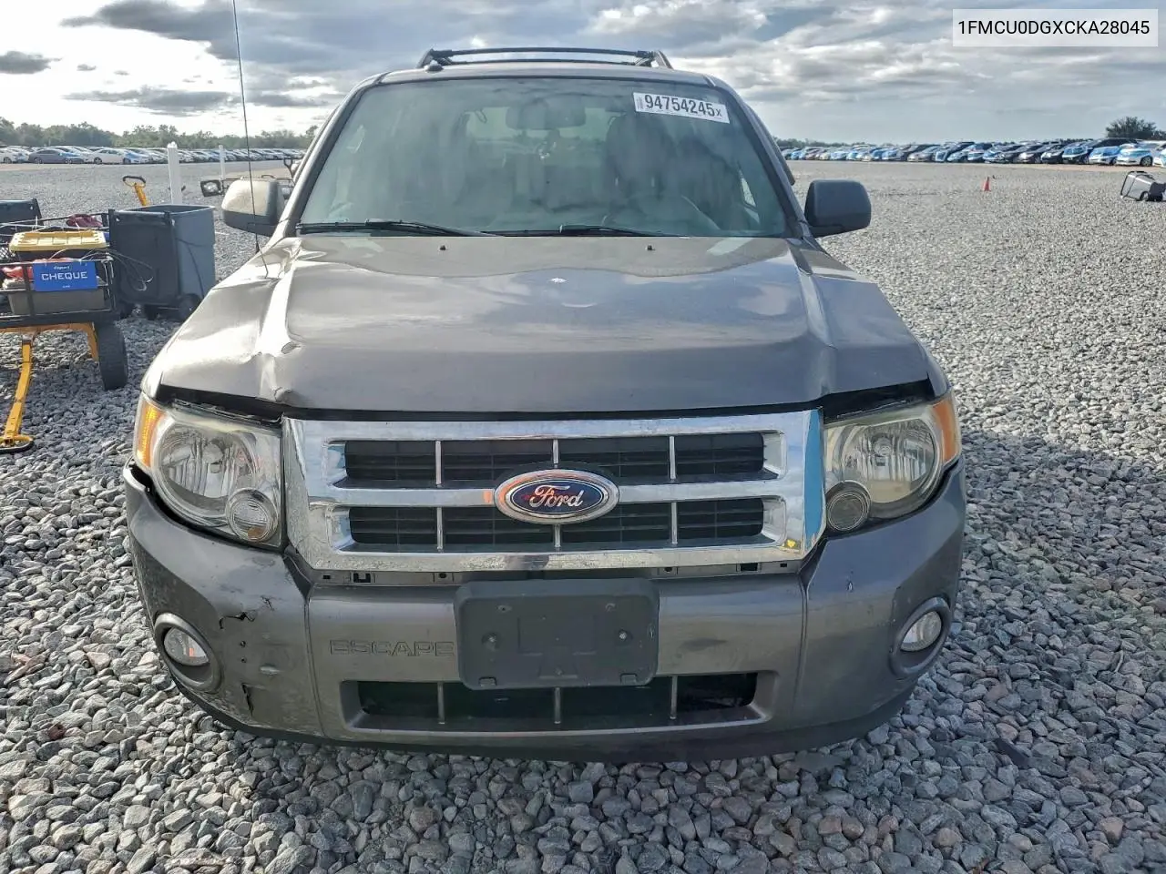 1FMCU0DGXCKA28045 2012 Ford Escape Xlt