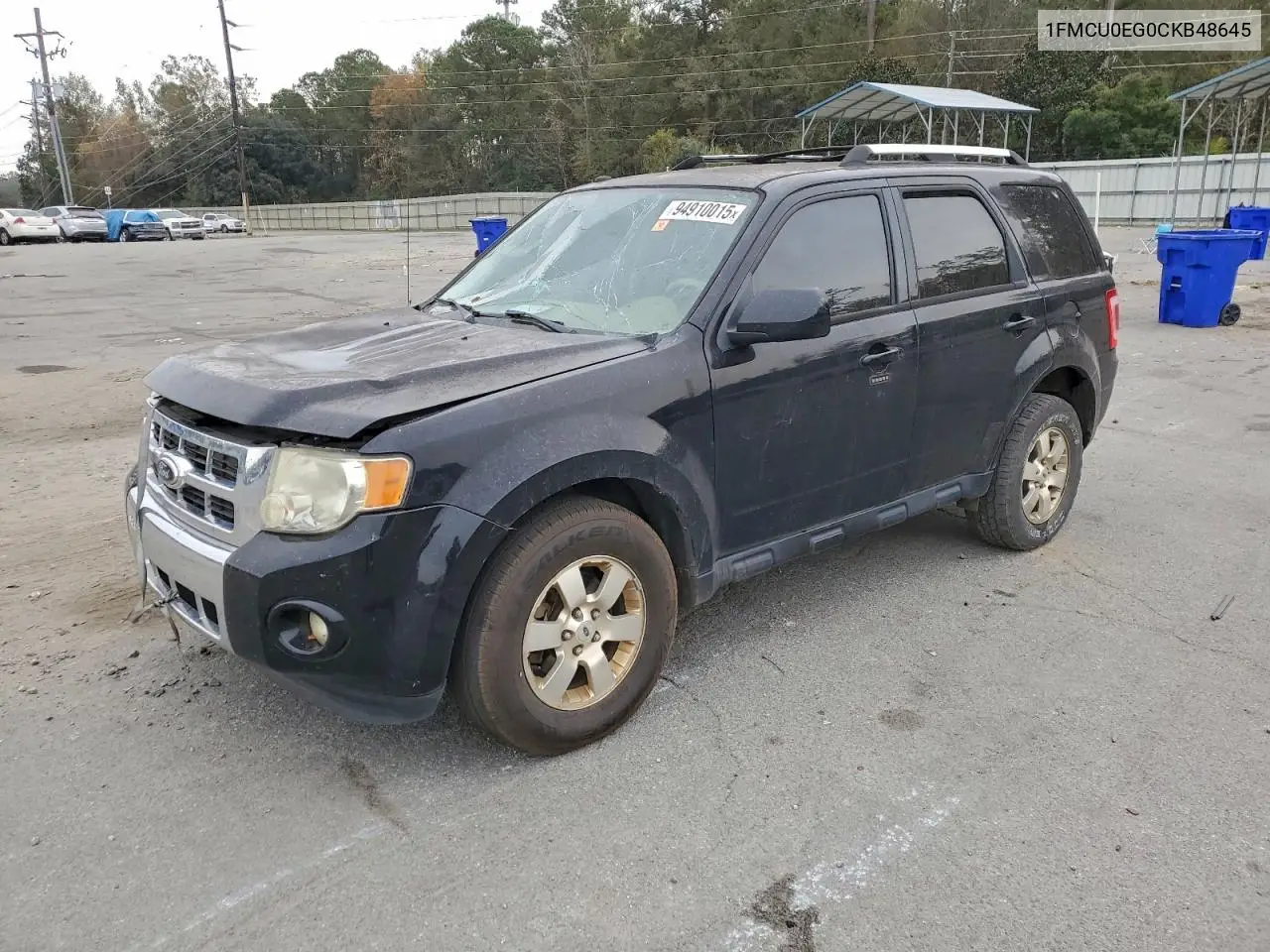 1FMCU0EG0CKB48645 2012 Ford Escape Limited