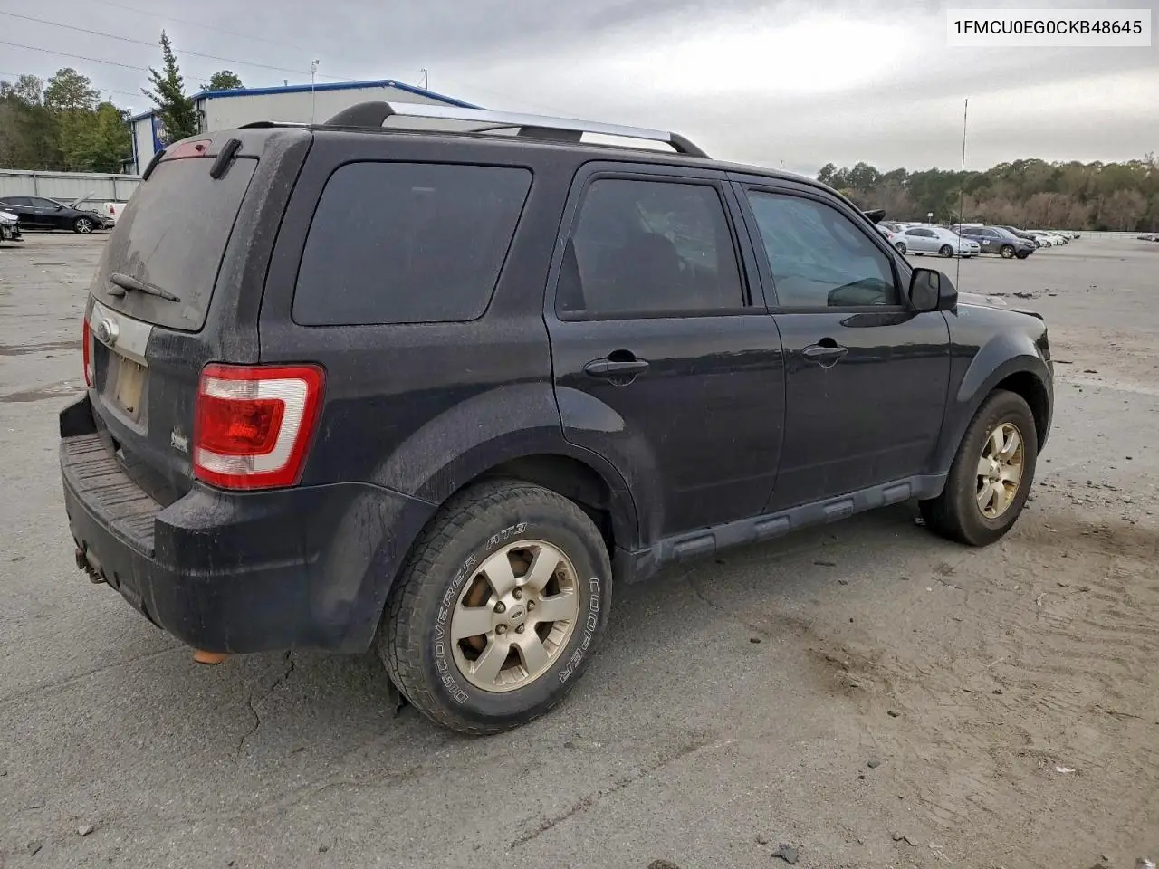 1FMCU0EG0CKB48645 2012 Ford Escape Limited