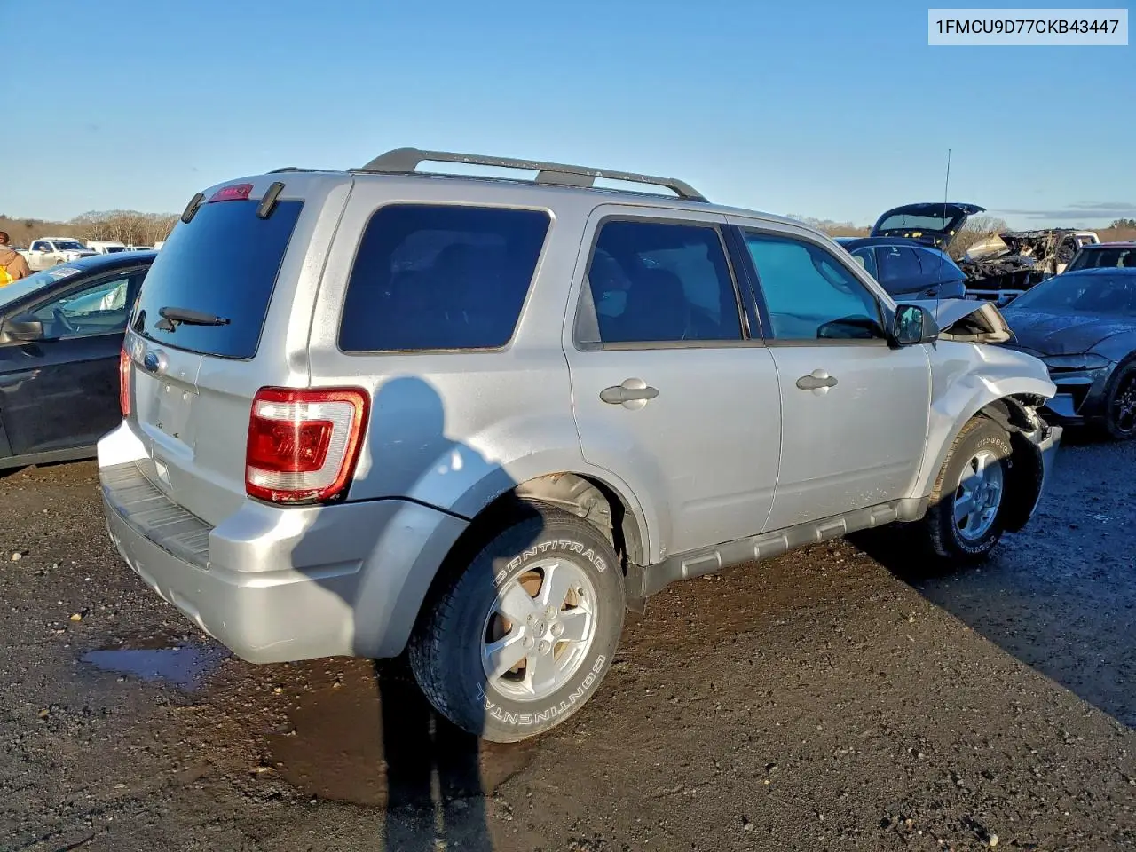 1FMCU9D77CKB43447 2012 Ford Escape Xlt