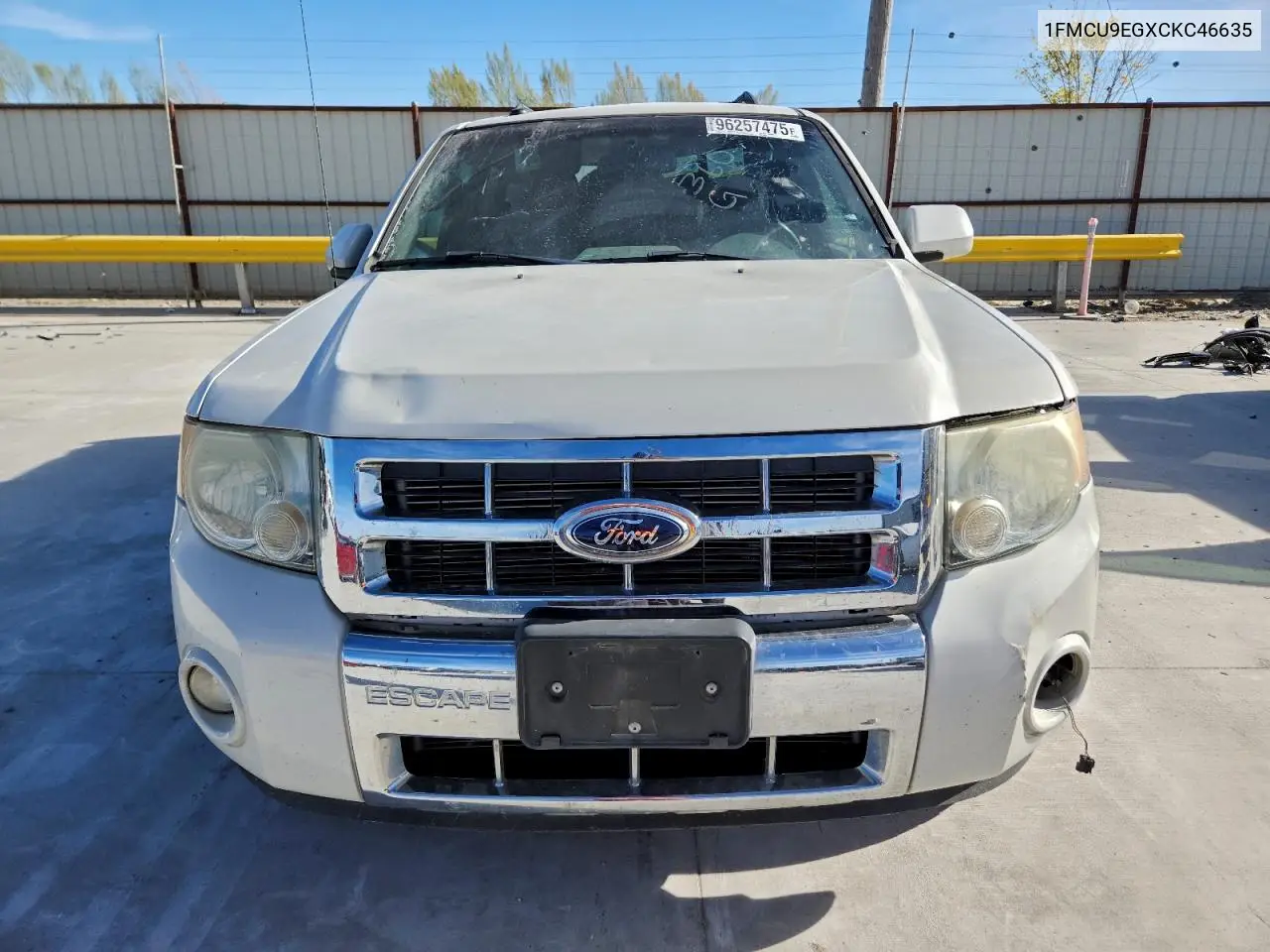 1FMCU9EGXCKC46635 2012 Ford Escape Limited