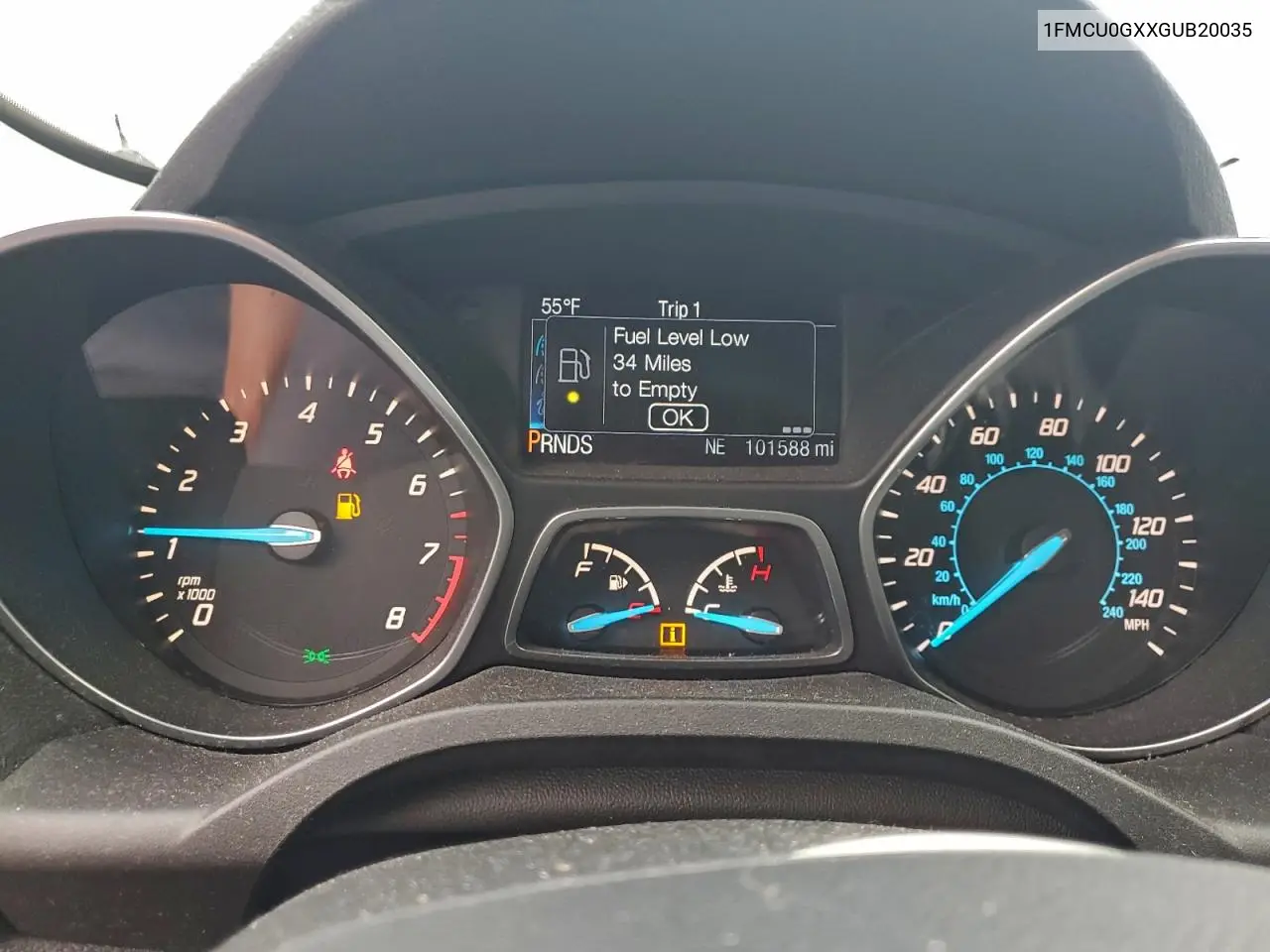1FMCU0GXXGUB20035 2016 Ford Escape Se