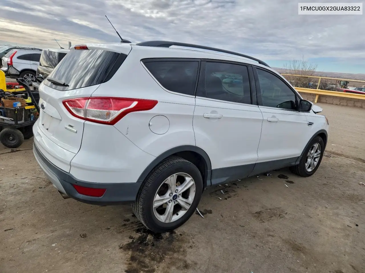 1FMCU0GX2GUA83322 2016 Ford Escape Se