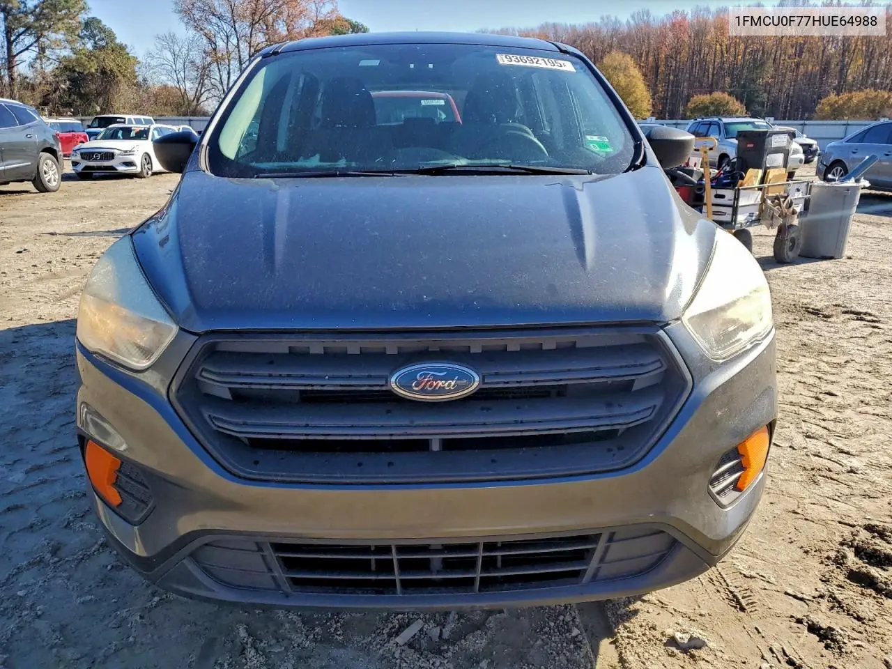 1FMCU0F77HUE64988 2017 Ford Escape S
